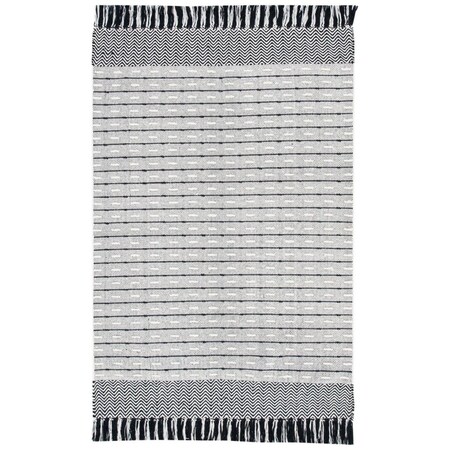 Safavieh 4 x 6 ft. Vermont Flat Weave Rectangle Area Rug Ivory & Black VRM504A-4
